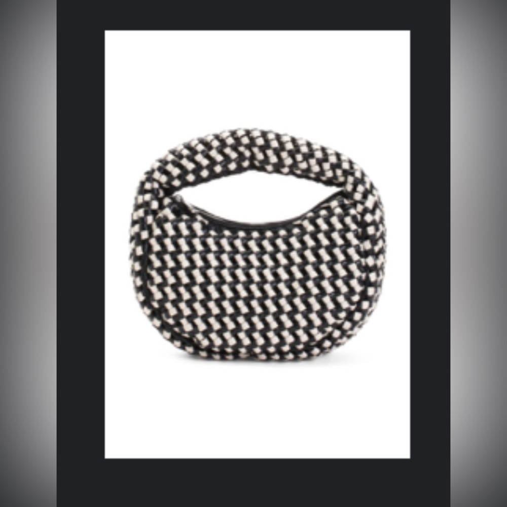 Black and White Woven Bag